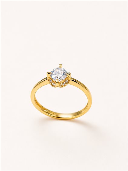 Anello Vidali Gioielli Donna in Oro giallo Zircone ANOR-91-34 - ANOR-91-34
